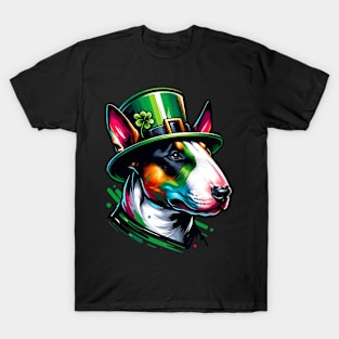 Bull Terrier's Festive Saint Patrick's Day Celebration T-Shirt